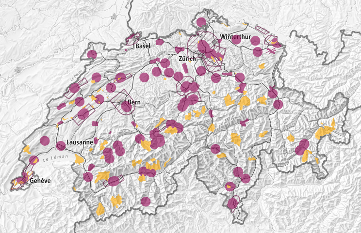 Drohnen Regeln - BAZL Drohnenkarte mit Flugeinschränkungen in der Schweiz